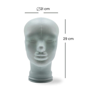 Glas KOPFHÖRERSTÄNDER voll Glanz + matt | 29cm Glaskopf Skulptur