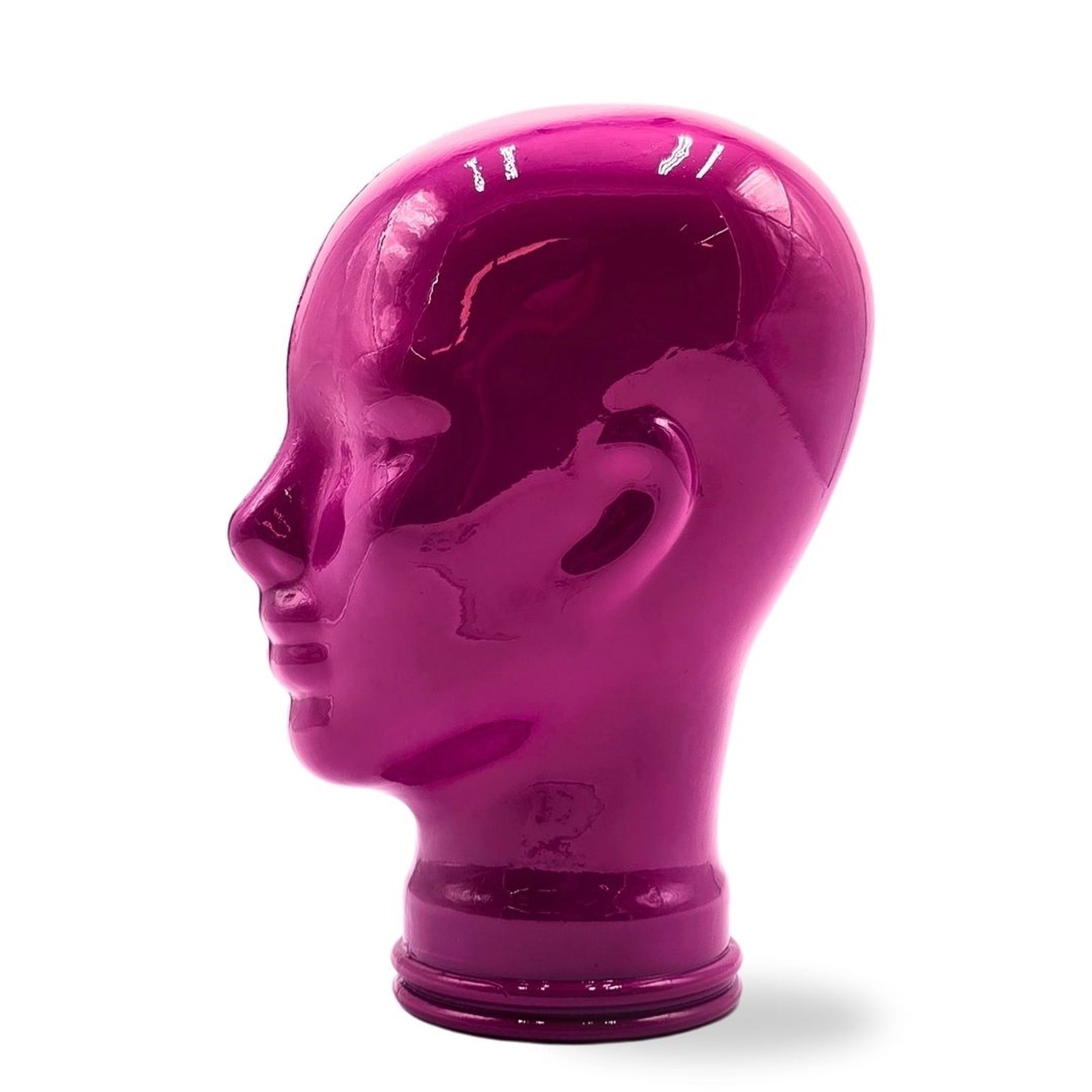 Glas KOPFHÖRERSTÄNDER voll Glanz + matt | 29cm Glaskopf Skulptur