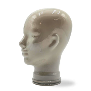 Glas KOPFHÖRERSTÄNDER voll Glanz + matt | 29cm Glaskopf Skulptur