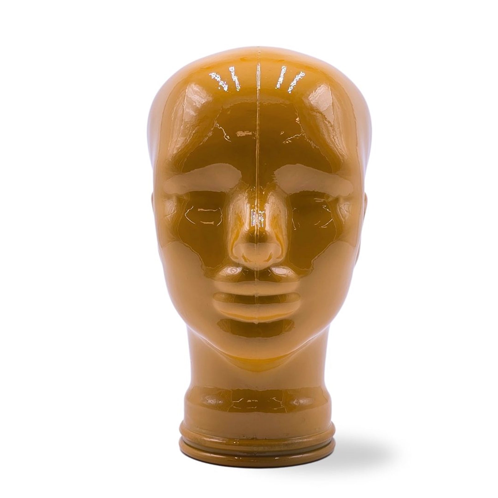 Glas KOPFHÖRERSTÄNDER voll Glanz + matt | 29cm Glaskopf Skulptur