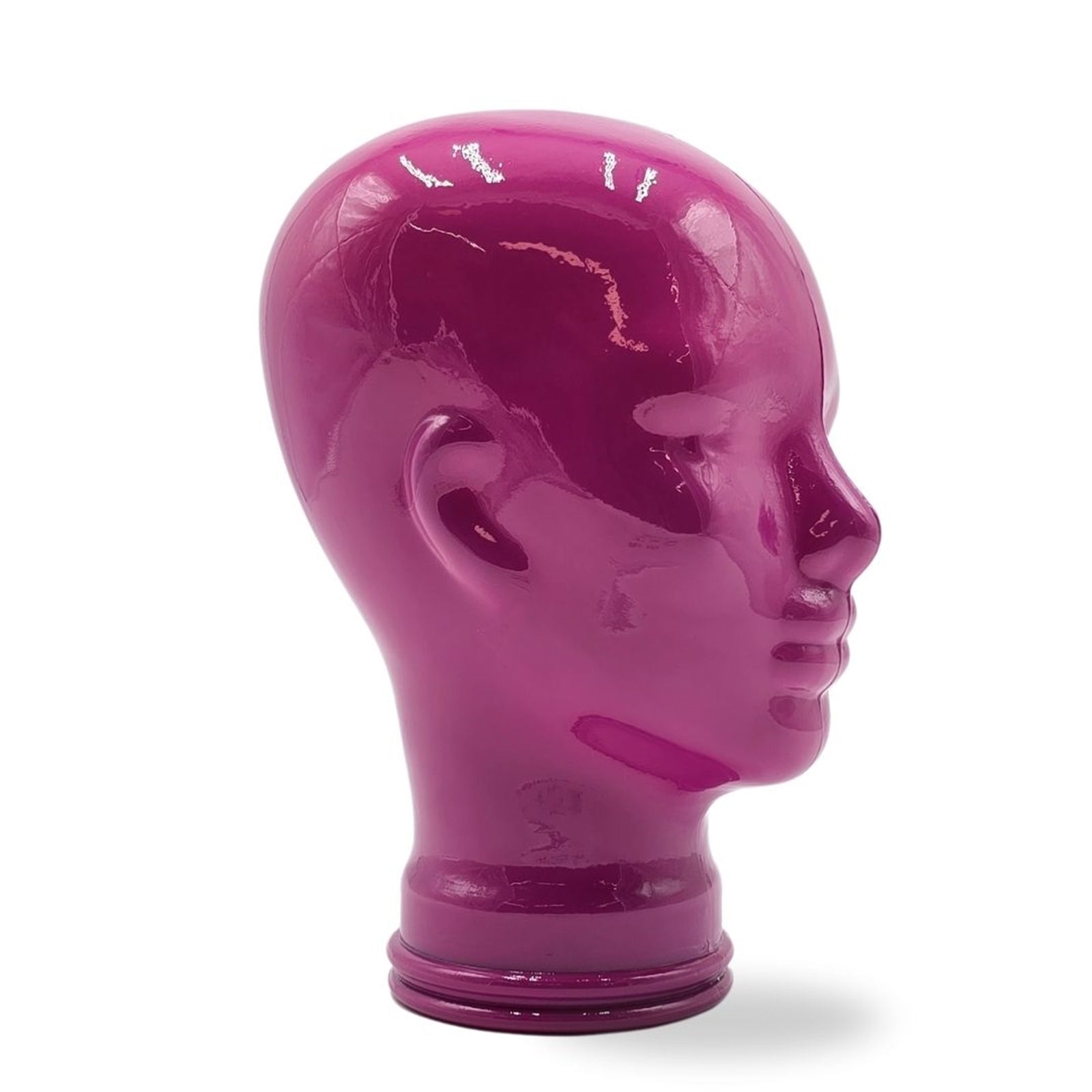 Glas KOPFHÖRERSTÄNDER voll Glanz + matt | 29cm Glaskopf Skulptur