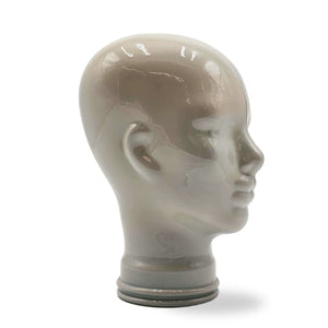 Glas KOPFHÖRERSTÄNDER voll Glanz + matt | 29cm Glaskopf Skulptur