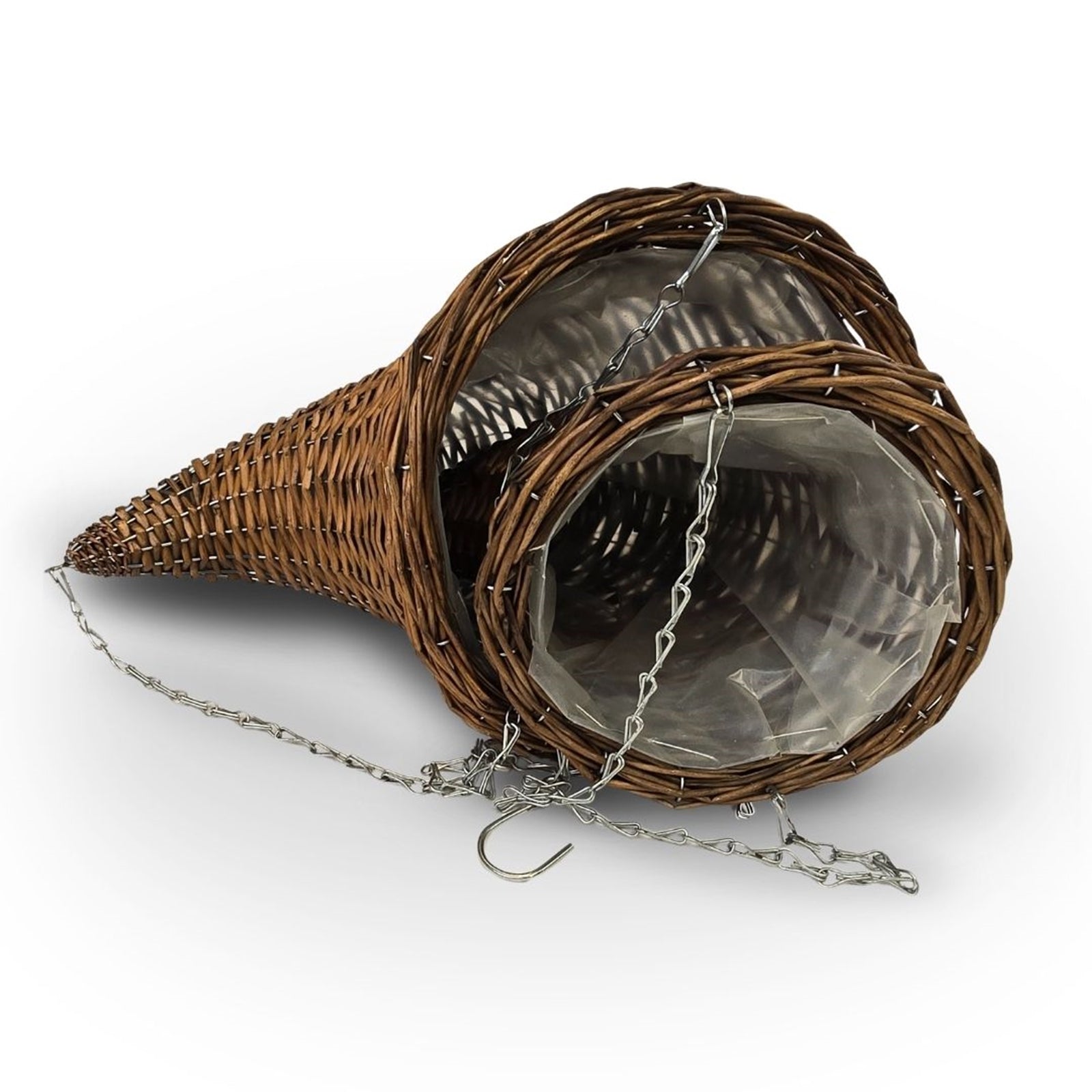 BLUMENAMPEL "FÜLLHORN" | 2er Set, Rattan | handgefertigt Korbgeflecht