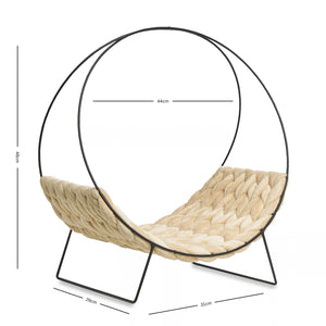 Katzenbett HONEY | 44x32x48 cm, Samt Bezugl| beige Katzenliege