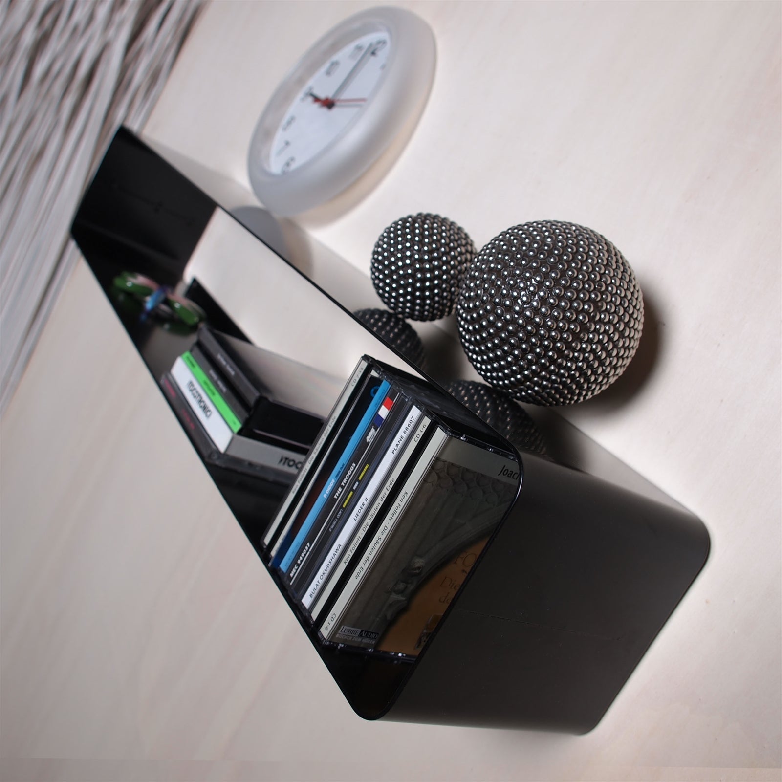 LOUNGE DESIGN CD REGAL "CUBE" | 80cm, Metall | für ca 70 CDs