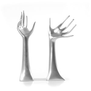 2 DESIGN DEKO SCHMUCKHÄNDE "GRACIOSA" | silber, Schmuckhalter