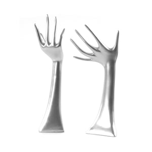 2 DESIGN DEKO SCHMUCKHÄNDE "GRACIOSA" | silber, Schmuckhalter