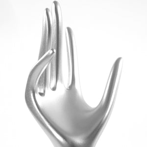 2 DESIGN DEKO SCHMUCKHÄNDE "GRACIOSA" | silber, Schmuckhalter