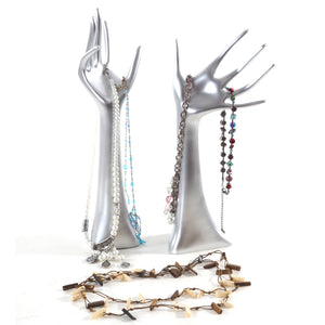2 DESIGN DEKO SCHMUCKHÄNDE "GRACIOSA" | silber, Schmuckhalter