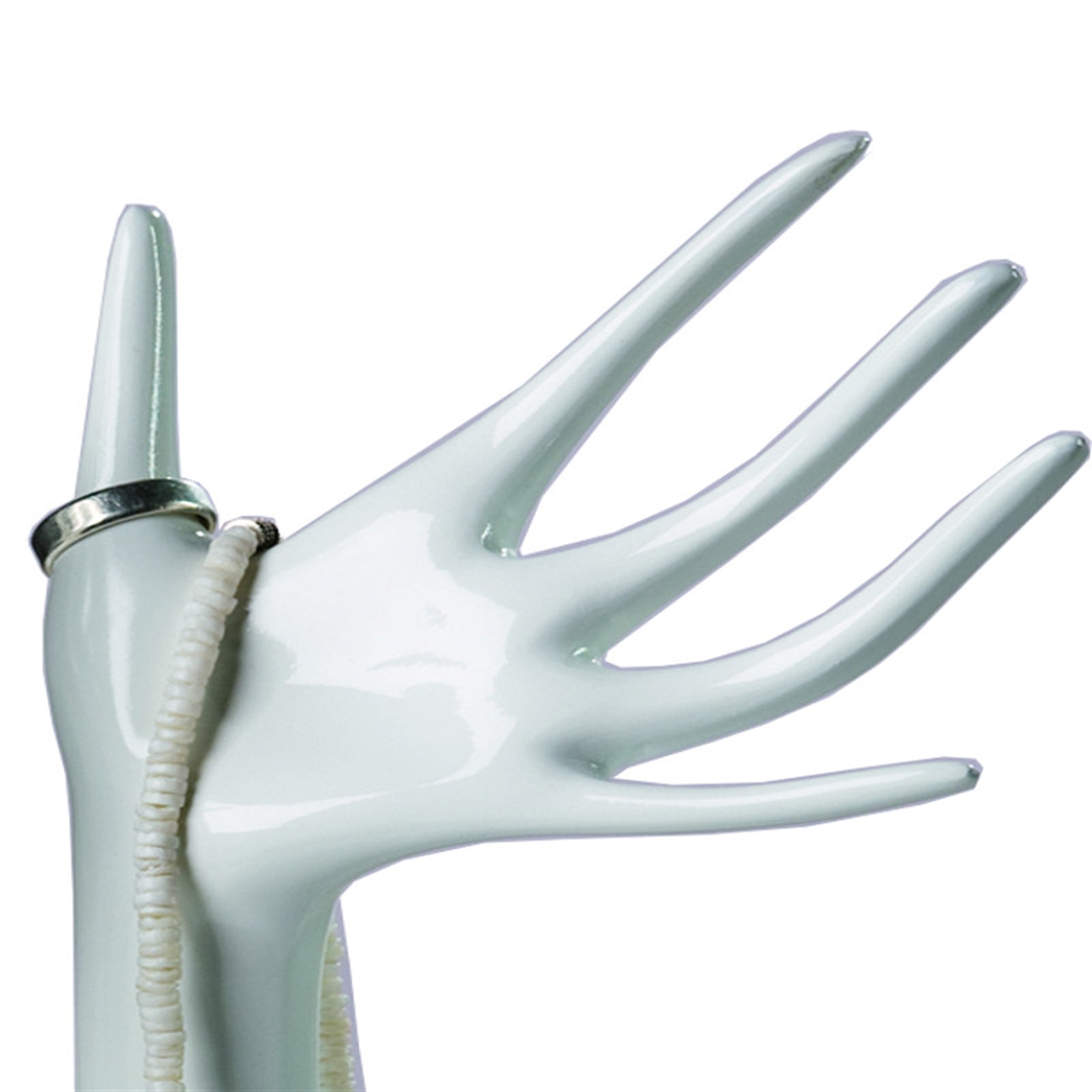 2 DESIGN DEKO SCHMUCKHÄNDE "GRACIOSA" | weiß, Schmuckhalter