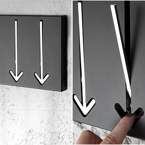 WANDGARDEROBE "POINTER" | 5 Haken, schwarz | origineller Wandhaken