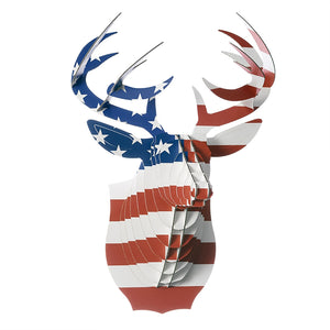 3D Cardboard Safari "BUCK DER HIRSCH"  USA Flagge medium