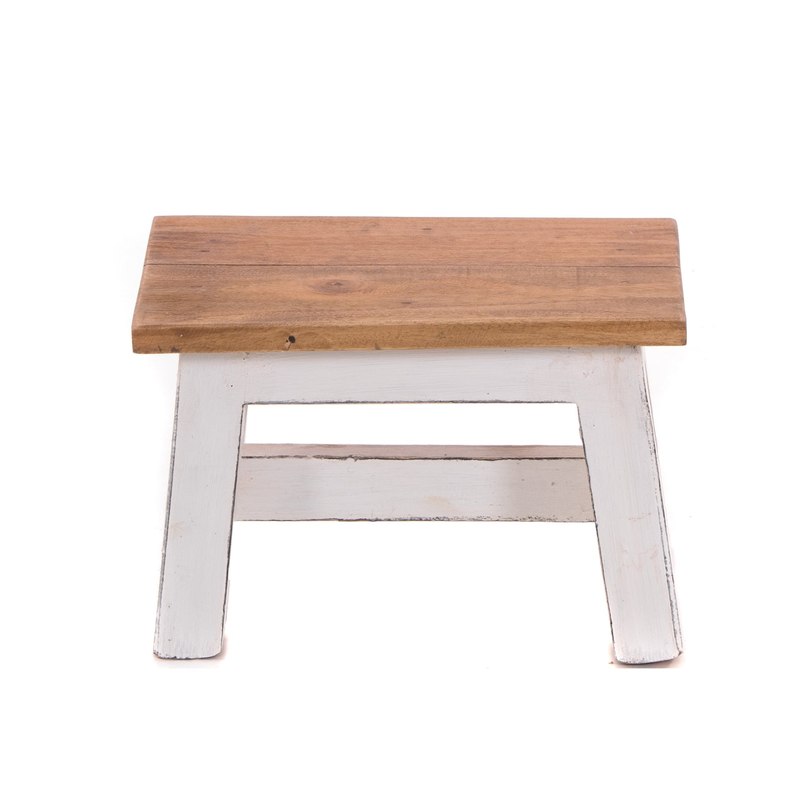 FUSSHOCKER Monte | 30x21cm(BxH), kleiner Holzhocker aus Mahagoni Holz