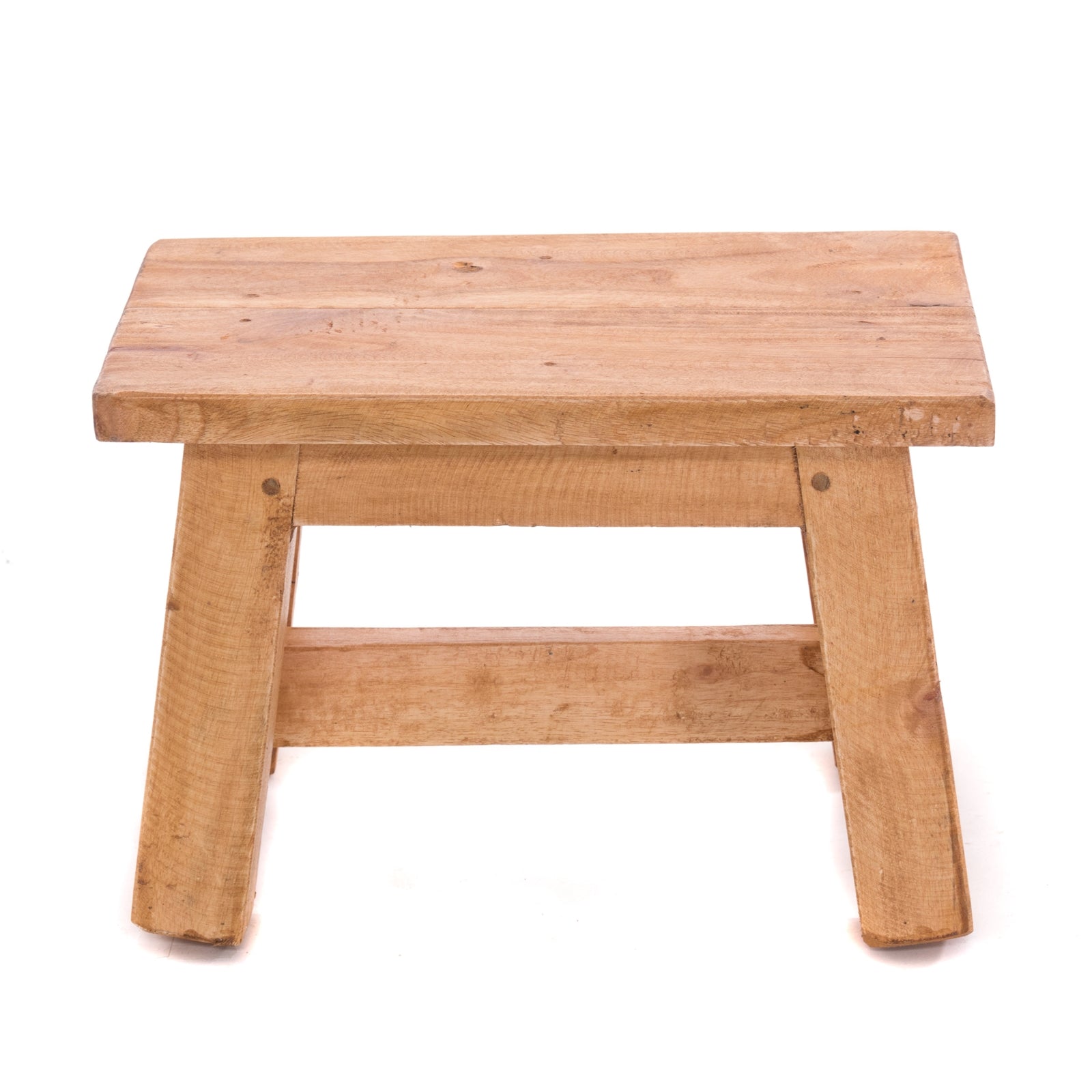 FUSSHOCKER Monte | 30x21cm(BxH), kleiner Holzhocker aus Mahagoni Holz