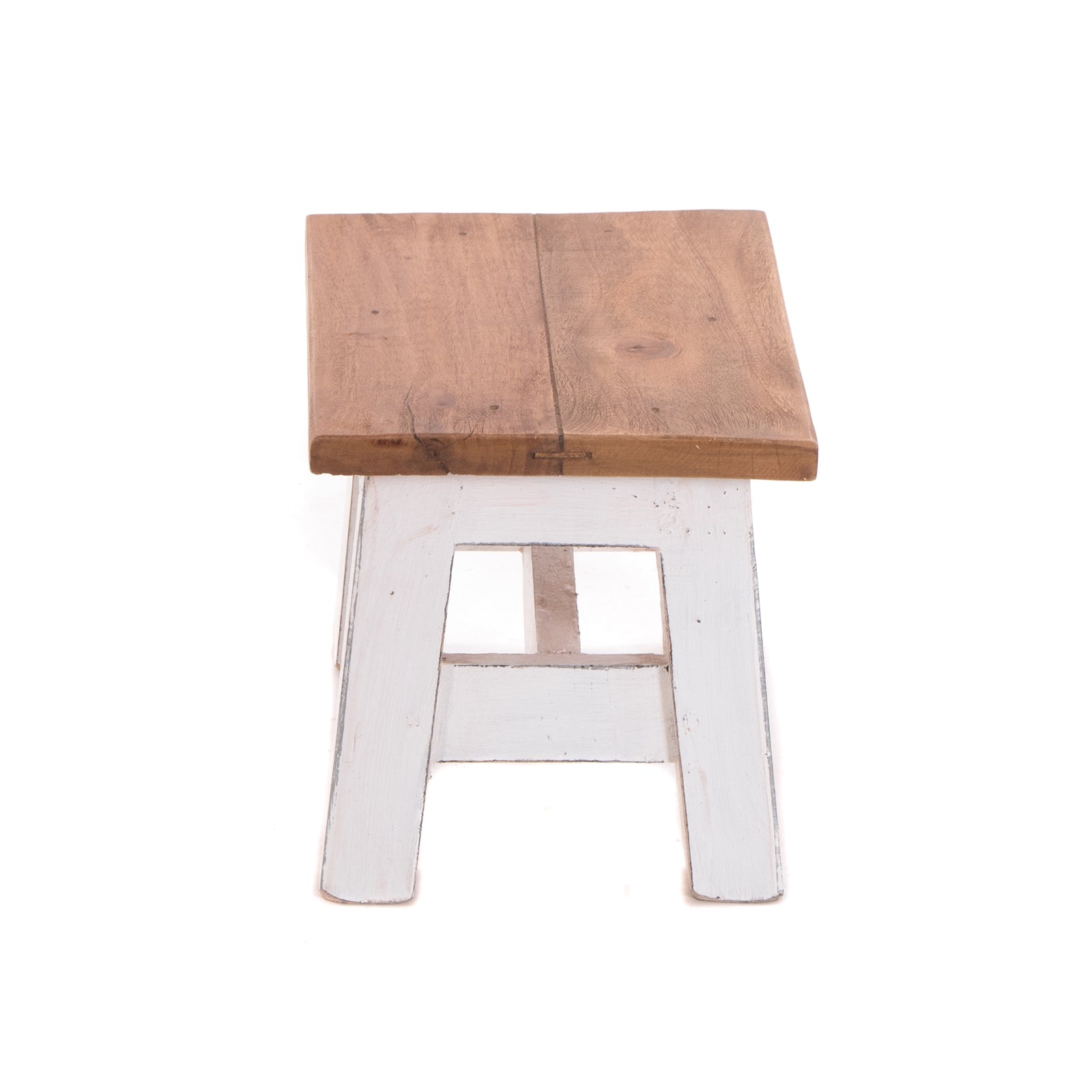 FUSSHOCKER Monte | 30x21cm(BxH), kleiner Holzhocker aus Mahagoni Holz