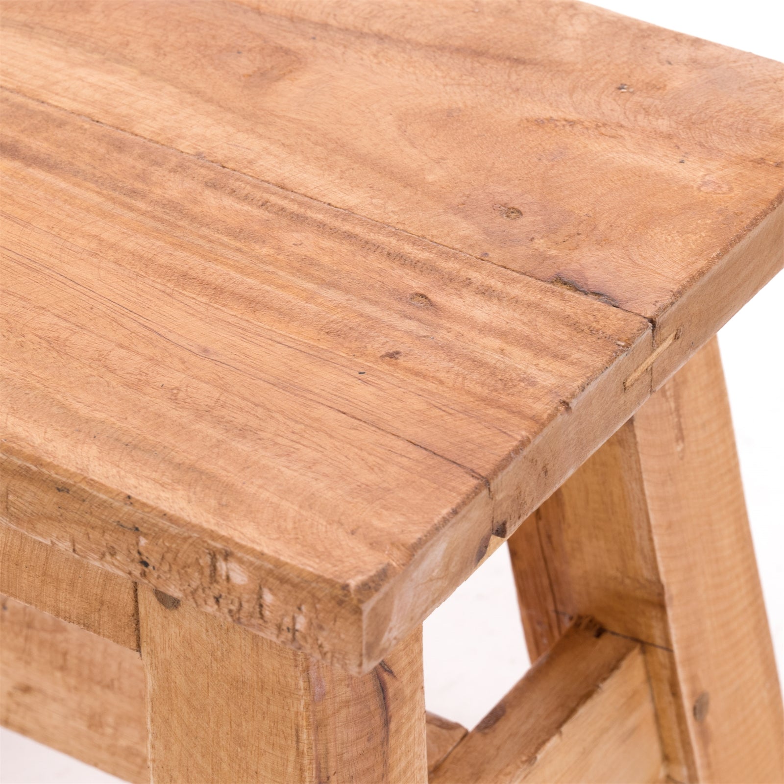 FUSSHOCKER Monte | 30x21cm(BxH), kleiner Holzhocker aus Mahagoni Holz