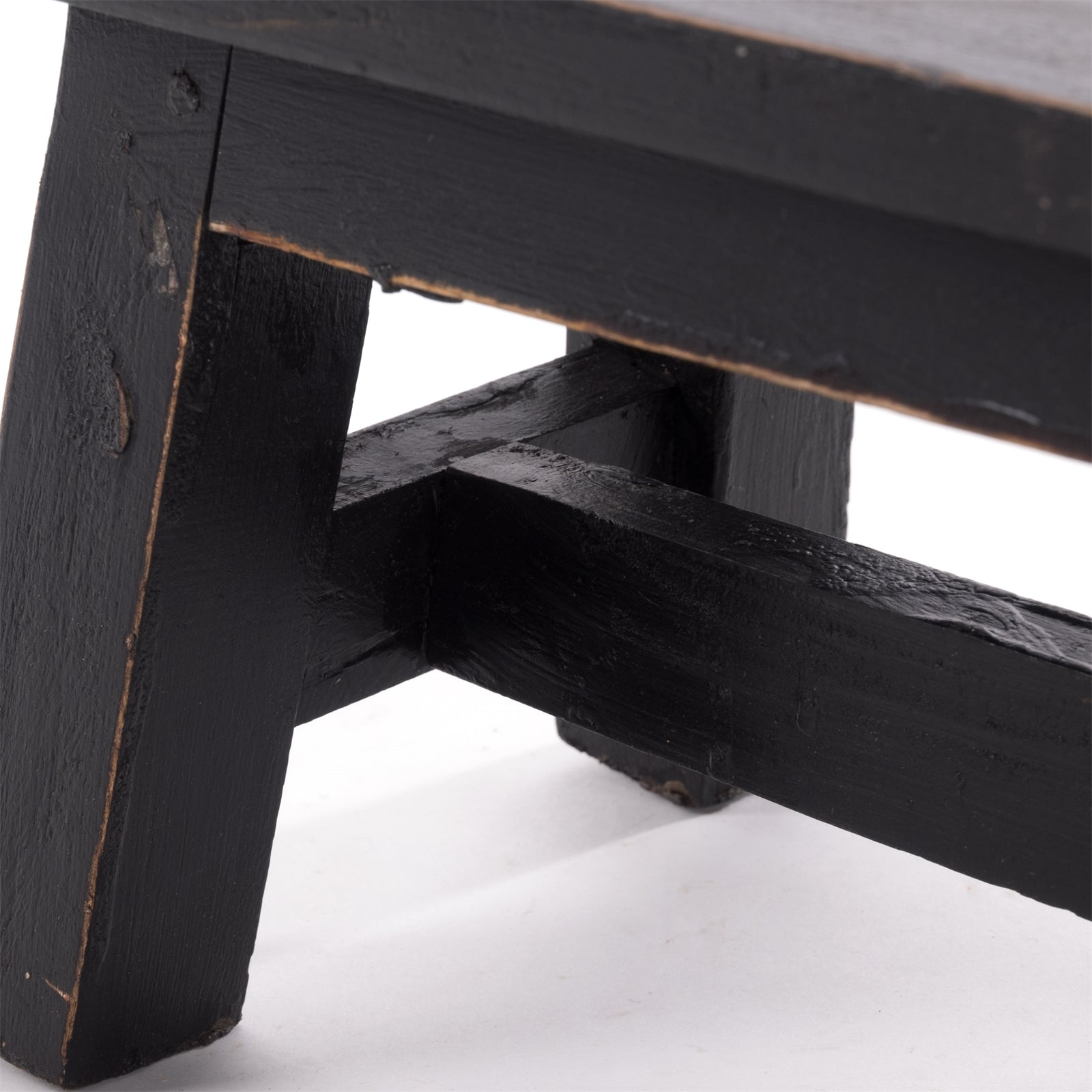 FUSSHOCKER Monte | 30x21cm(BxH), kleiner Holzhocker aus Mahagoni Holz