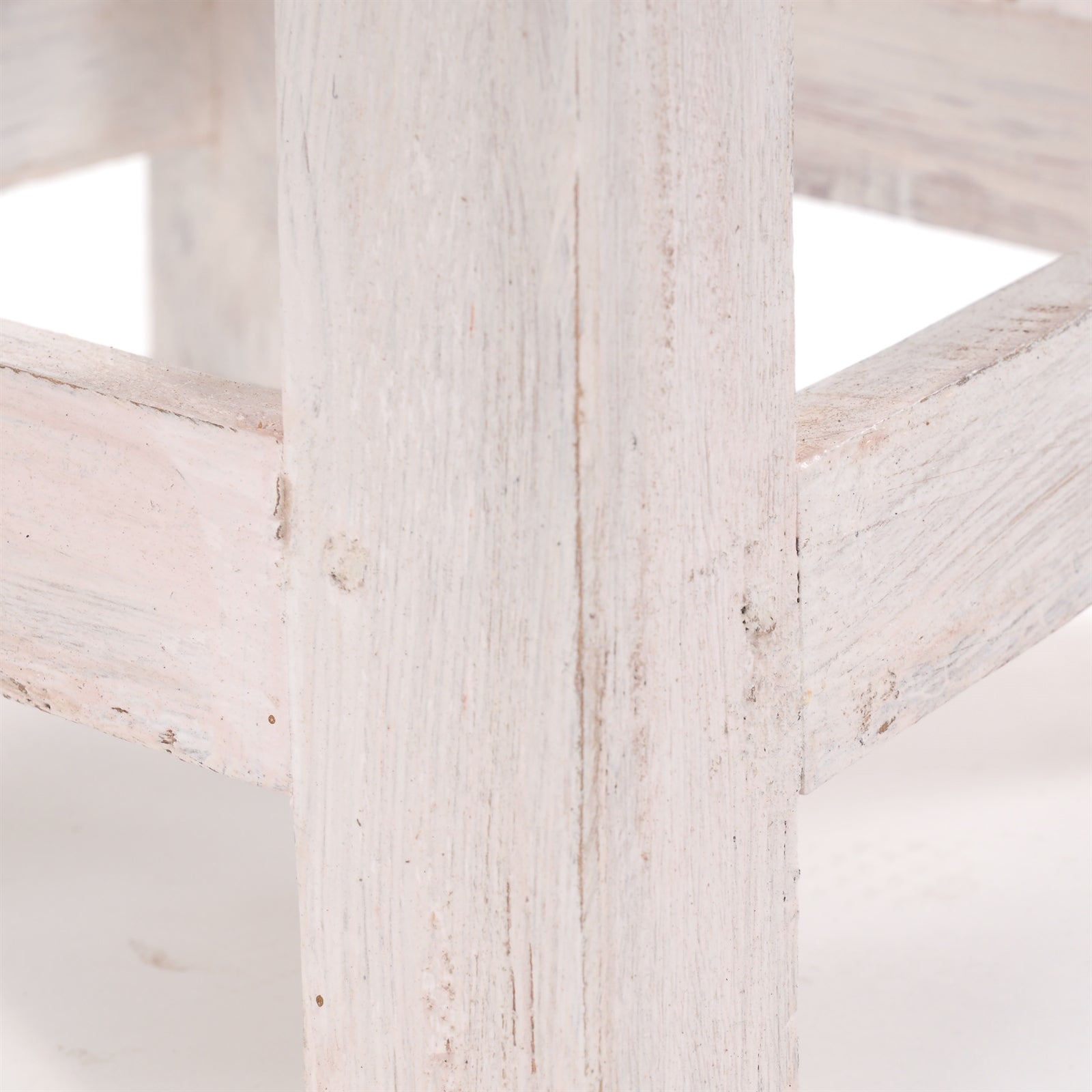 Fusshocker PALO | 27x26cm (HxB), rustikaler Holzhocker Mahagoni Hocker