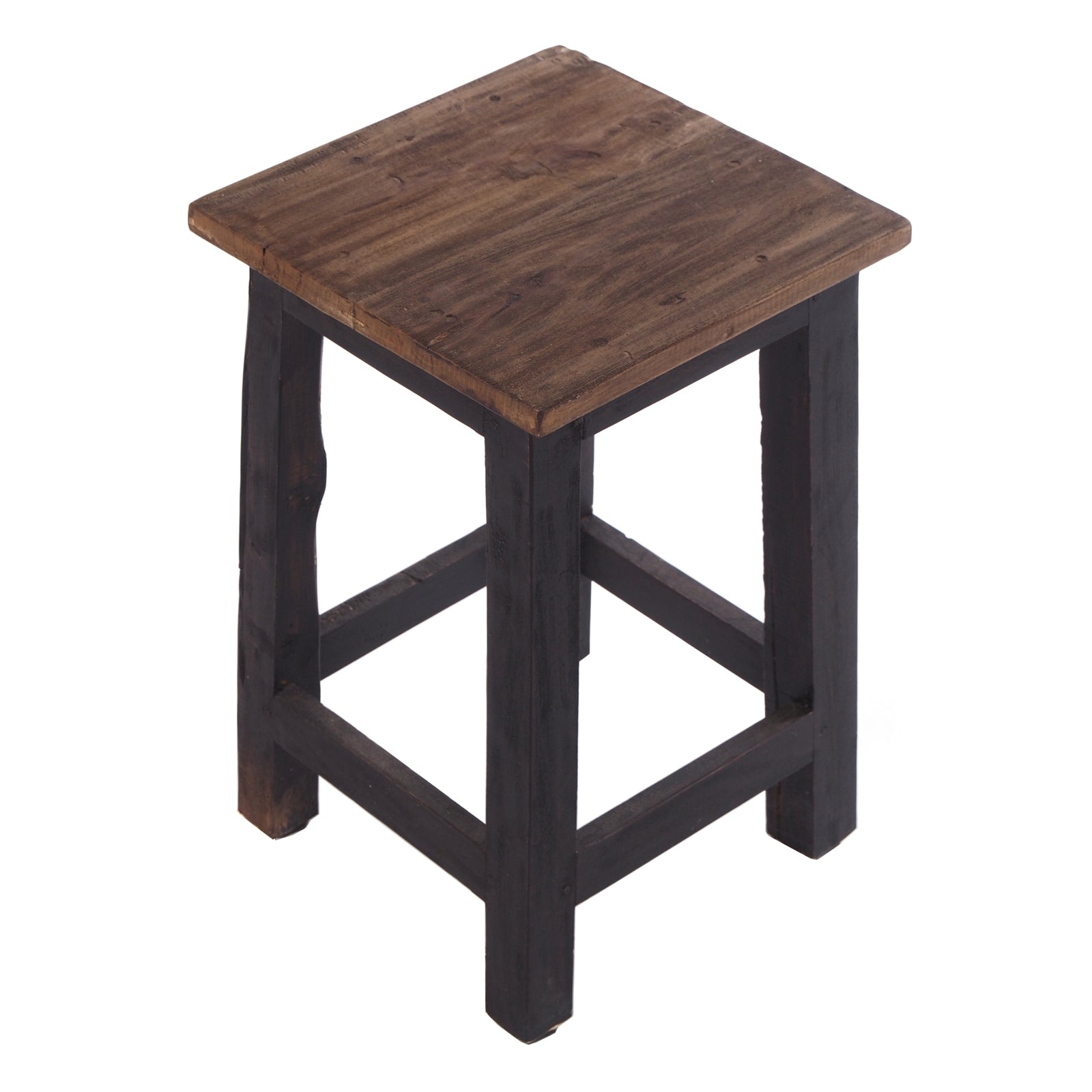 Sitzhocker MADERO | 48x30cm(HxB), Recyclingholz, Holzhocker, Hocker