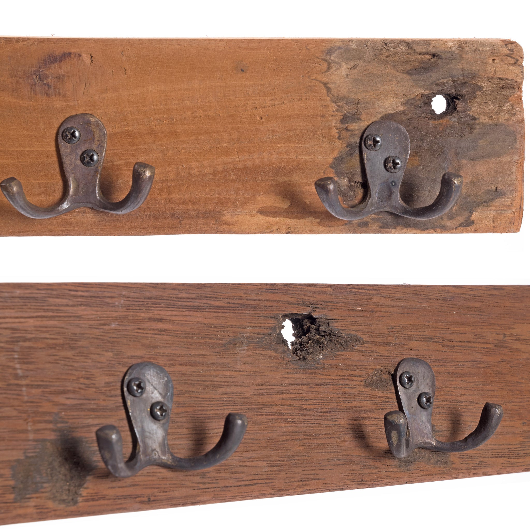 VINTAGE WANDGARDEROBE CASA | 60x8cm(BxH) Hakenleiste mit 5 Doppelhaken