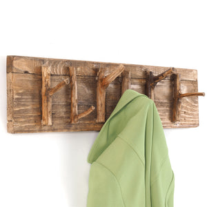 WANDGARDEROBE "SAMOA" | 60x14cm (BxH), Mahagoni | Hakenleiste