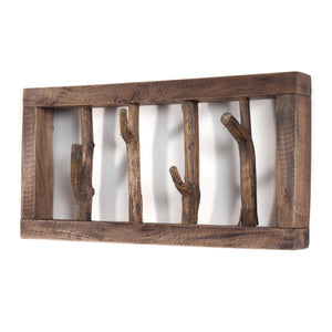 GARDEROBENLEISTE LIMB | 45x23cm(BxH) Treibholz Wandgarderobe mit Ästen