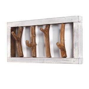 GARDEROBENLEISTE LIMB | 45x23cm(BxH) Treibholz Wandgarderobe mit Ästen