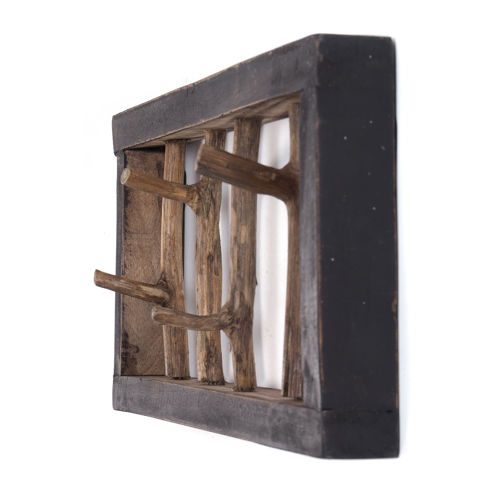 GARDEROBENLEISTE LIMB | 45x23cm(BxH) Treibholz Wandgarderobe mit Ästen