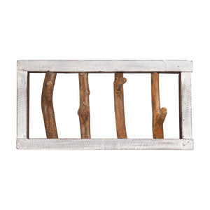 GARDEROBENLEISTE LIMB | 45x23cm(BxH) Treibholz Wandgarderobe mit Ästen