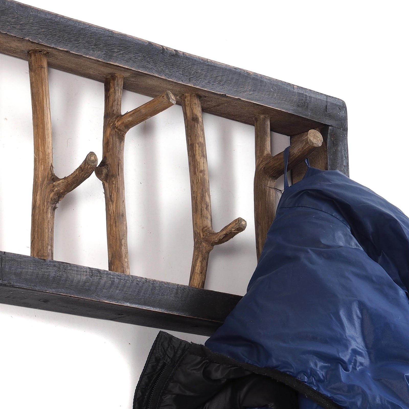 GARDEROBENLEISTE LIMB | 45x23cm(BxH) Treibholz Wandgarderobe mit Ästen