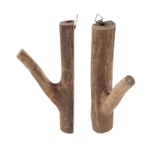 3x GARDEROBENHAKEN LIMB | 15cm(H) Kleiderhaken, Wandhaken aus Ästen