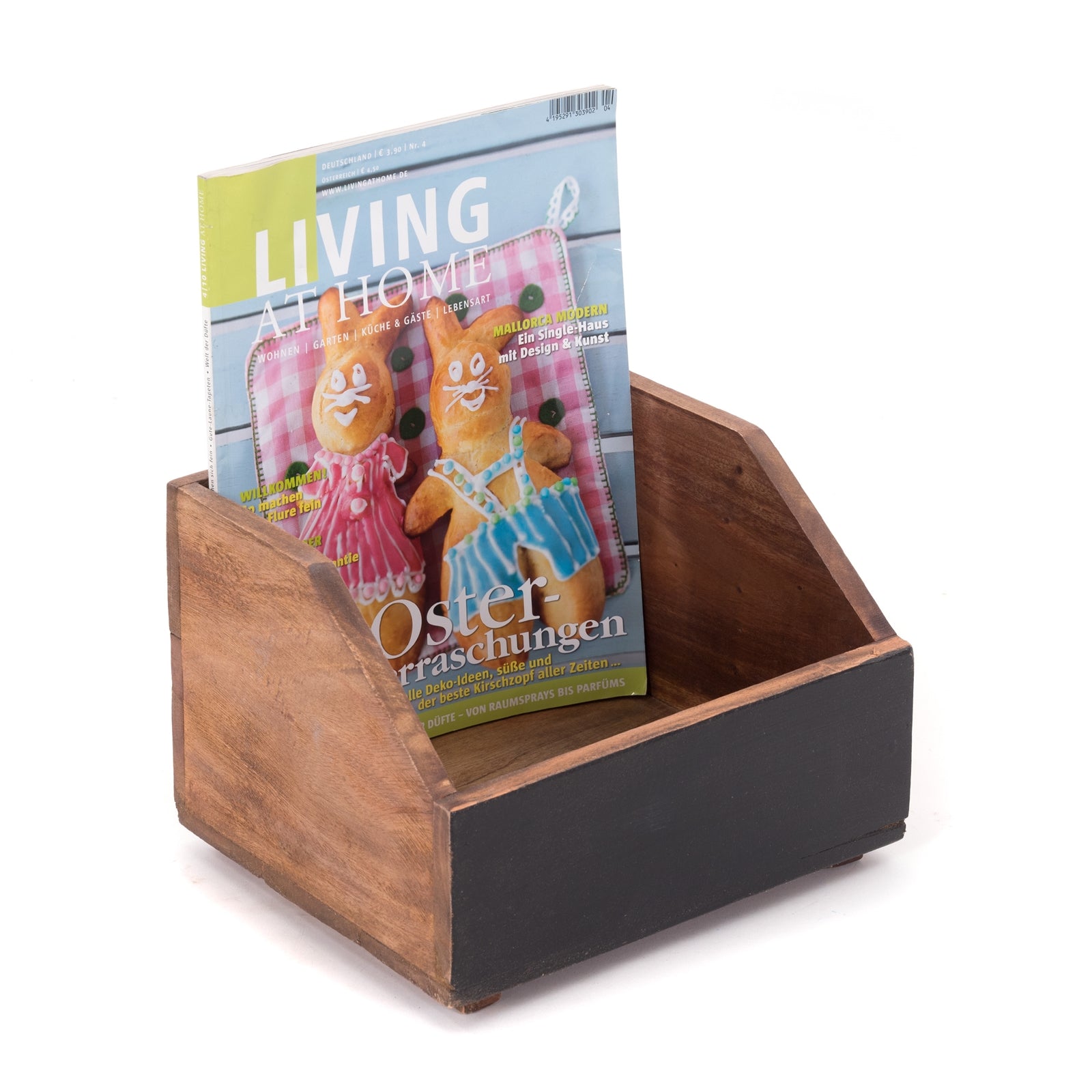 BÜCHERBOX "LIBRO" | mit Tafel, 24x21x16 cm (BxTxH) | Holzablage