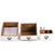 SCHREIBTISCH ORGANIZER SET "OFFICE" | 3-teilig, Mahagoni