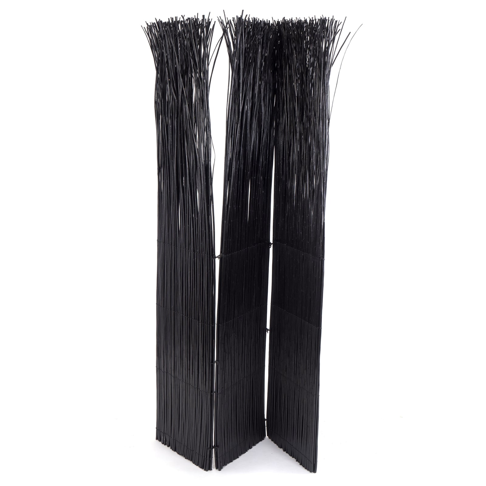 RAUMTEILER "NATURE" | schwarz, Weidenholz | Raumtrenner, Trennwand