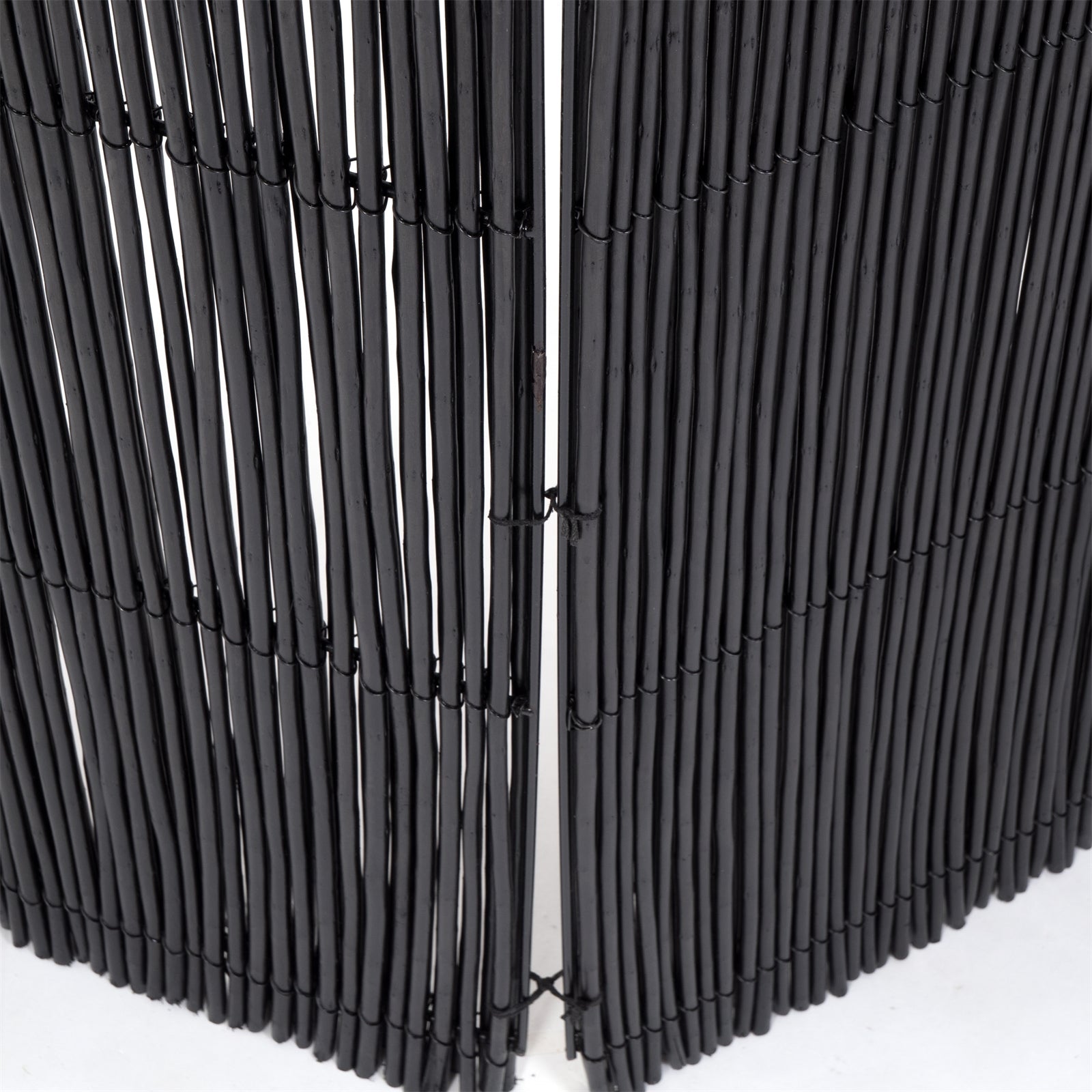 RAUMTEILER "NATURE" | schwarz, Weidenholz | Raumtrenner, Trennwand