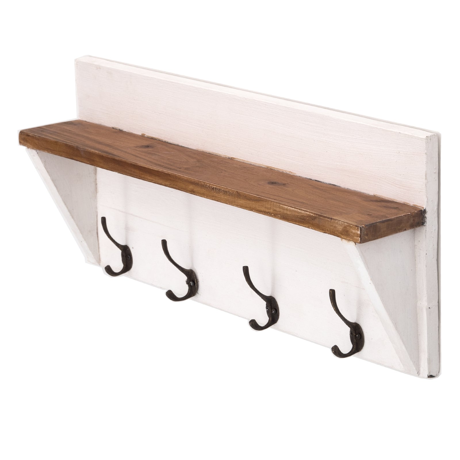 WANDGARDEROBE MIT REGAL "VINTAGE" | 60x26cm (BxH)  | Kleiderhaken