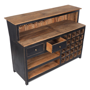 BARSCHRANK "PUREWOOD" | 150x110x55cm (BxHxT), Hausbar, Verkaufstresen