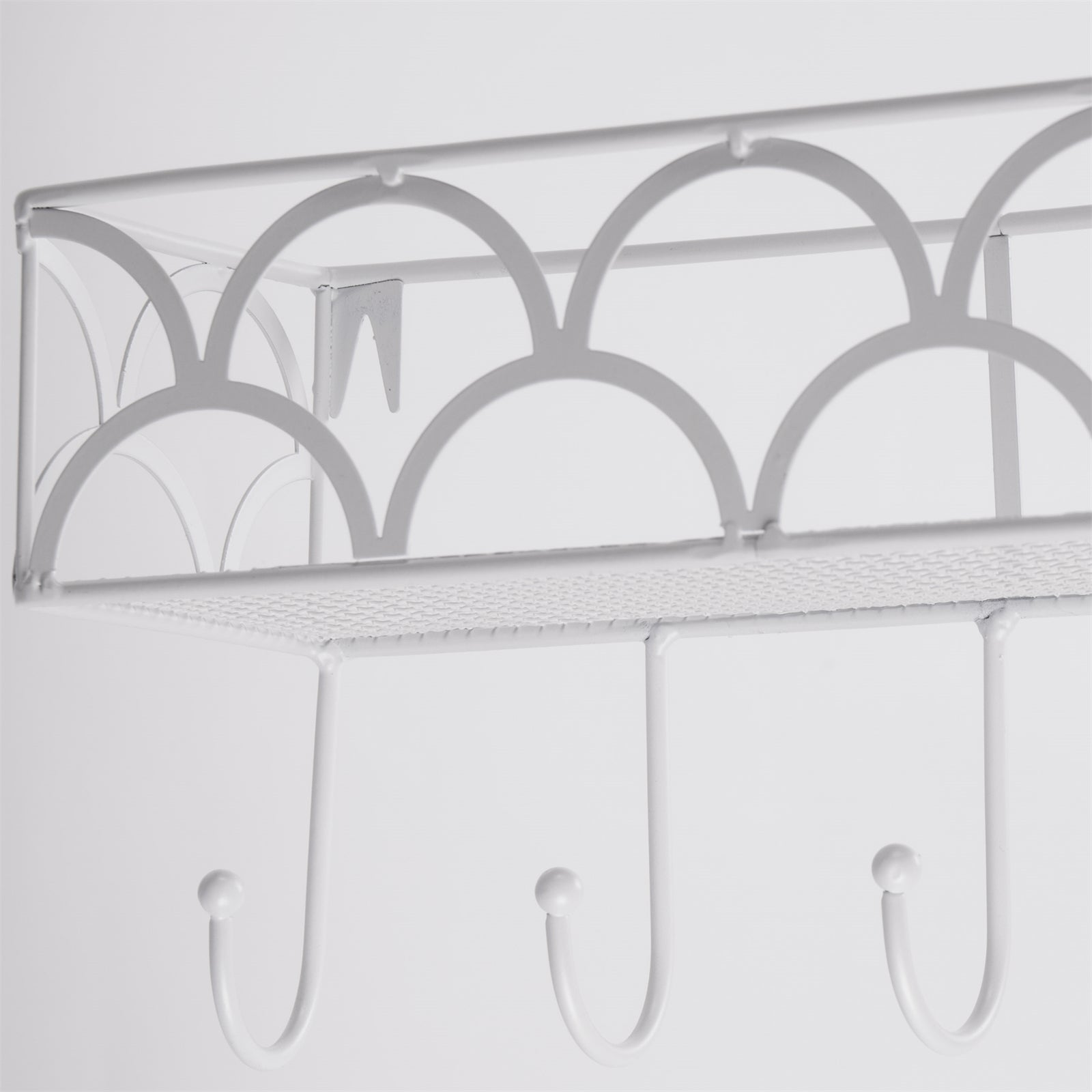 Garderobenregal "LUCY" | antik-weiß, mit Ablage | Wandgarderobe