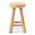 RUNDER HOCKER "PINTO" | Teak, 50x30 cm | Natur Schemel, Pflanzenhocker