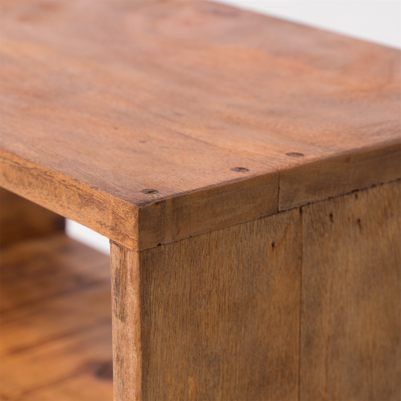 BEISTELLTISCH "BOSTON" | Teak / Mahagoni | Couchtisch mit Fach