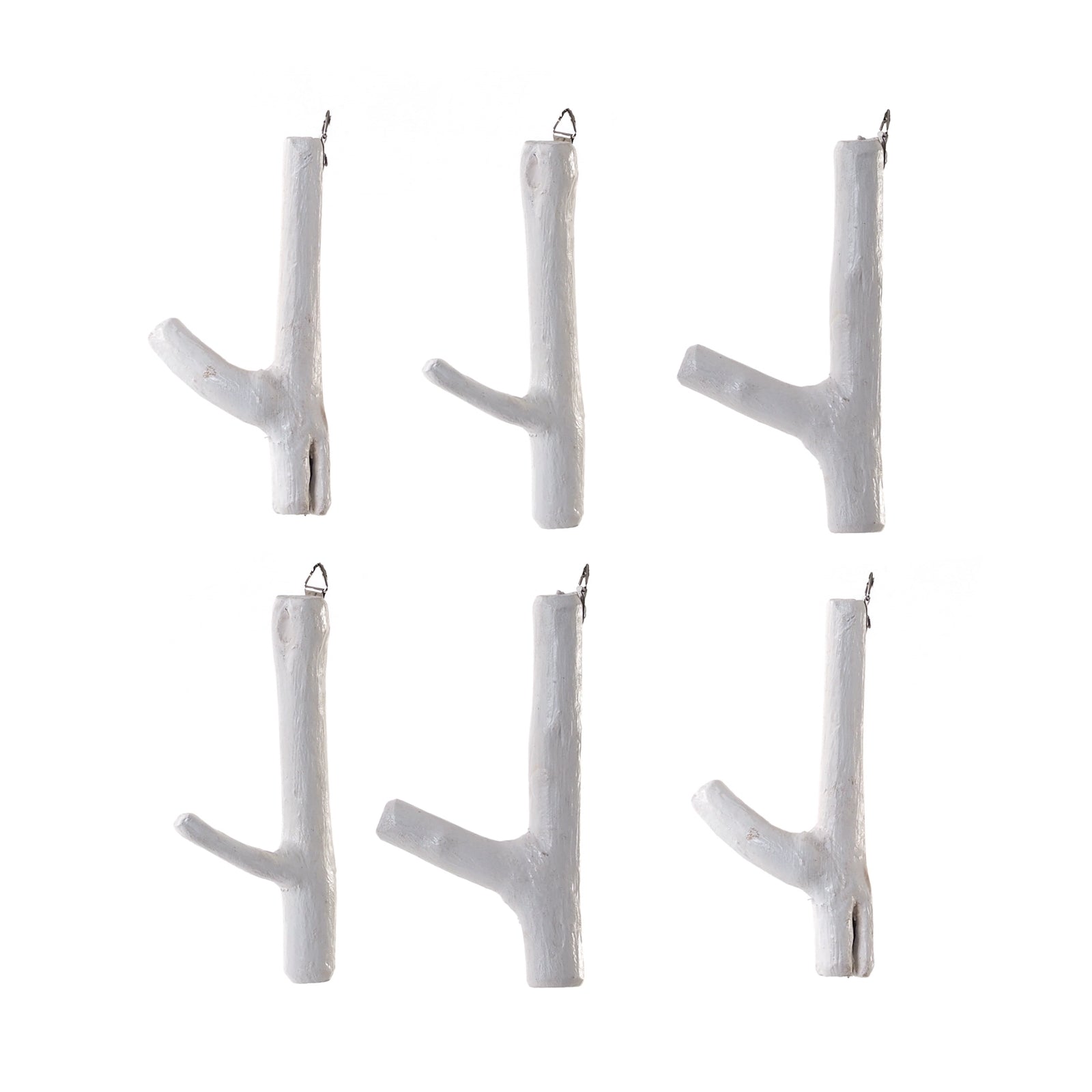 6x GARDEROBENHAKEN LIMB | 15cm(H) Kleiderhaken, Wandhaken aus Ästen