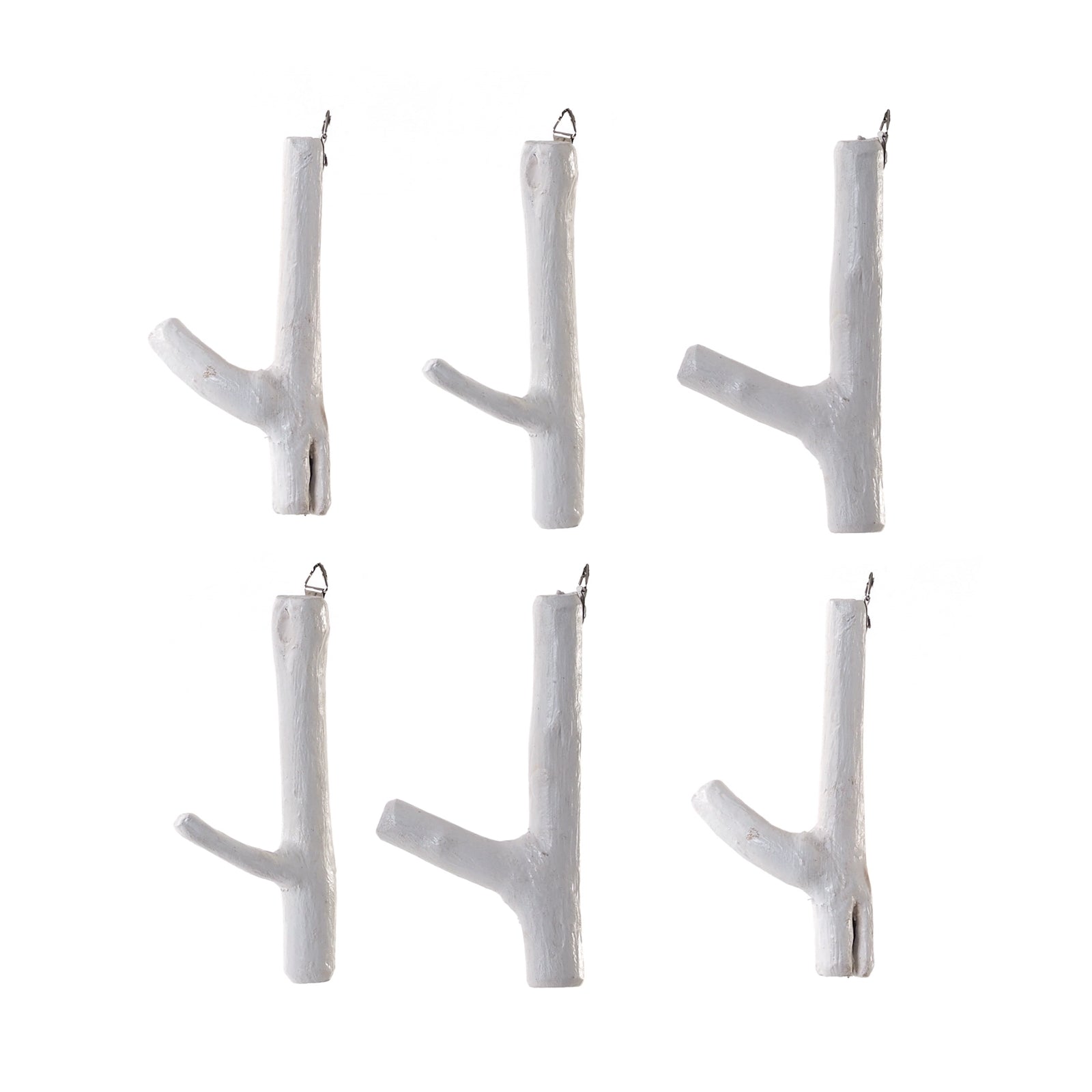 6x GARDEROBENHAKEN LIMB | 15cm(H) Kleiderhaken, Wandhaken aus Ästen