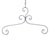 Kleiderbügel 6er Set "AMELIE" | Metall, weiß,  41 cm | Kleiderhaken