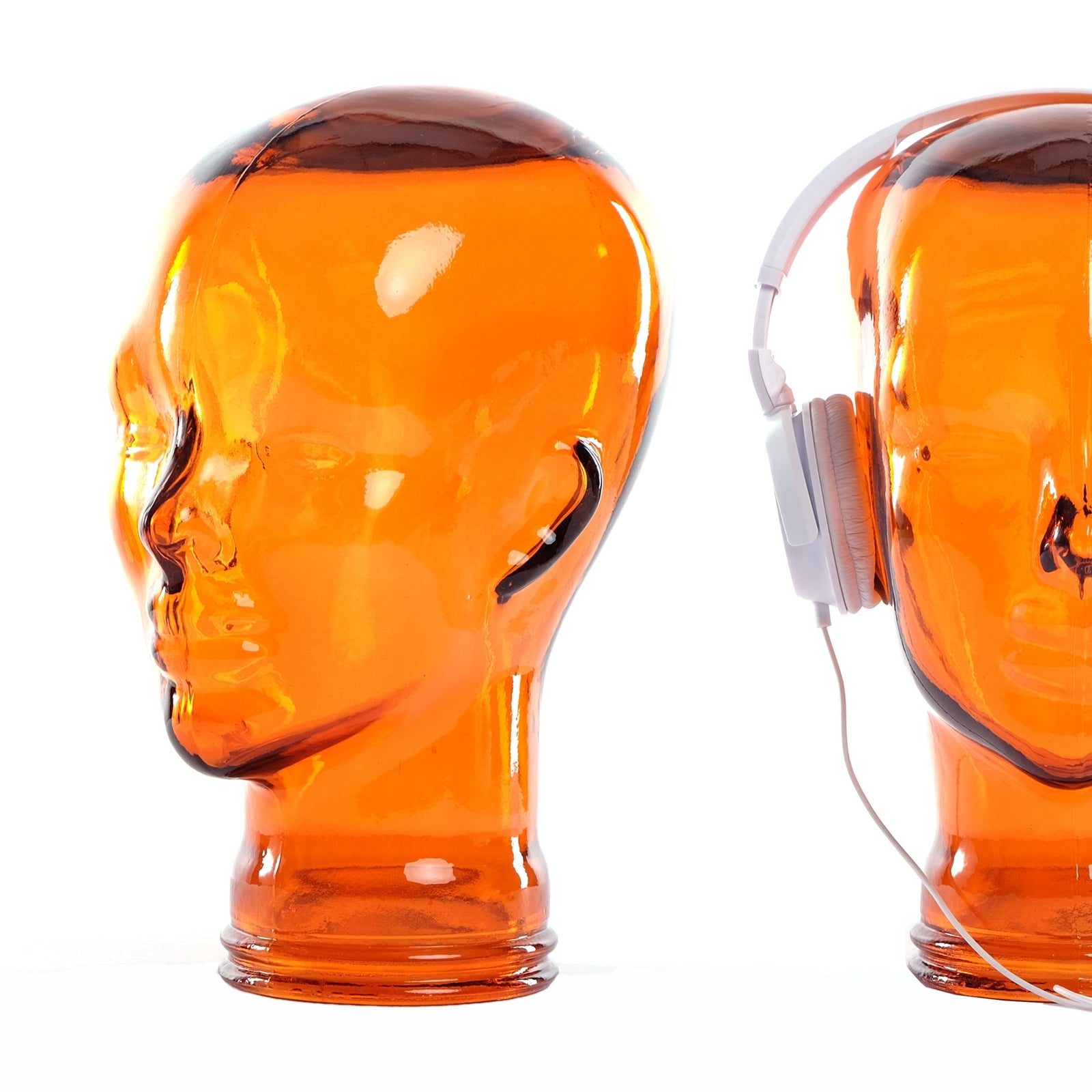 KOPFHÖRERSTÄNDER "TRANSPARENT ORANGE" | Kare Design 39953
