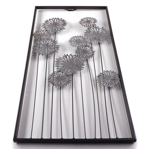 WAND DEKO "PURE FLOWERS" | Metall, 62 cm | Wanddekoration Blumen