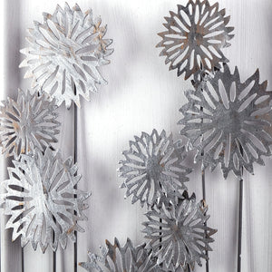 WAND DEKO "PURE FLOWERS" | Metall, 62 cm | Wanddekoration Blumen