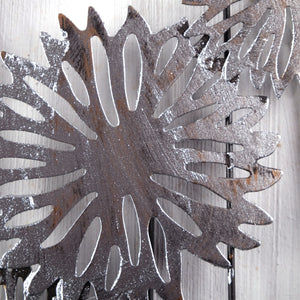 WAND DEKO "PURE FLOWERS" | Metall, 62 cm | Wanddekoration Blumen