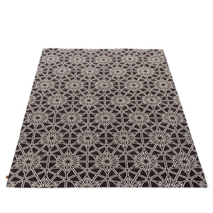 Teppich "SKANDIO" | 160x230 cm, weiß auf schwarz | Wohnzimmer