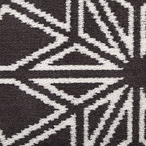 Teppich "SKANDIO" | 160x230 cm, weiß auf schwarz | Wohnzimmer