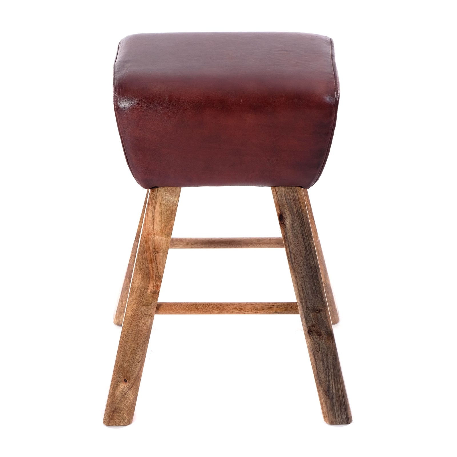 BARHOCKER "TOREO" | Leder, Sheesham, 75 cm, braun | Bock, Stuhl